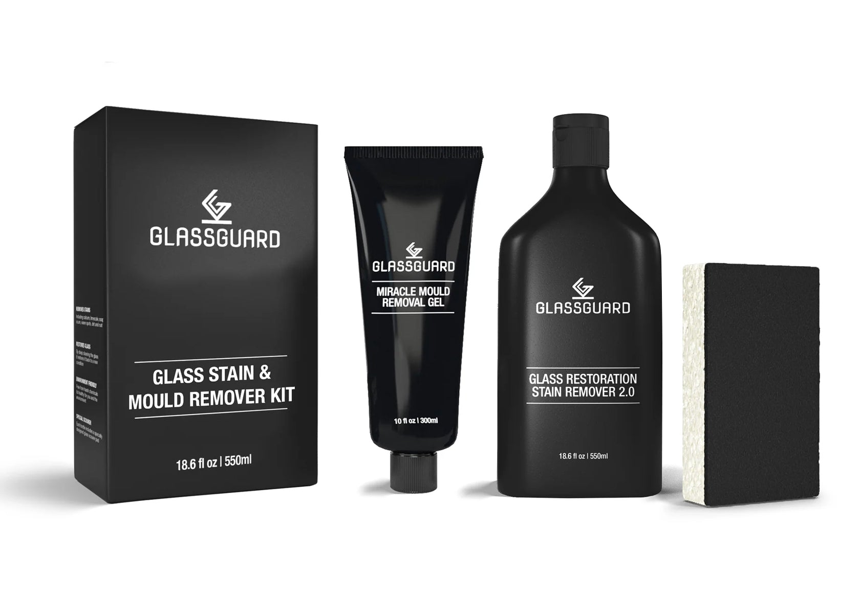 GLASSGUARD™ Glass Stain & Mould Remover Kit